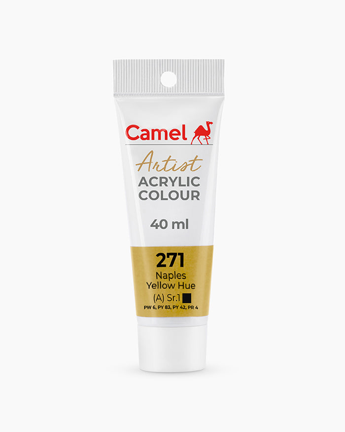 Camel Artist Acrylic Colours - Naples Yellow Hue (271) 40 ml tube