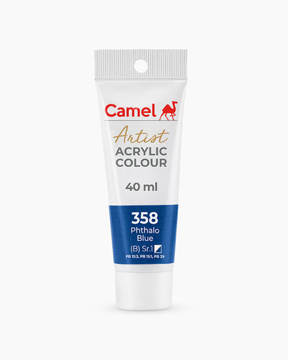 Camel Artist Acrylic Colours - Phthalo Blue (358) 40 ml tube