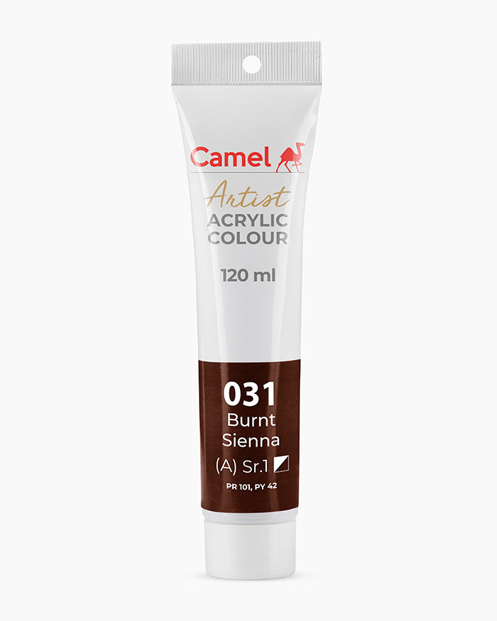 Camel Artist Acrylic Colours - Burnt Sienna (031) 120 ml tube