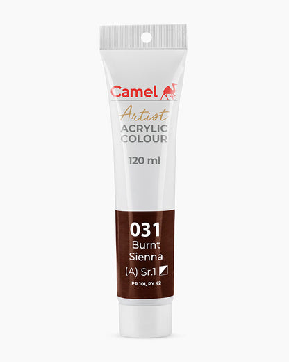 Camel Artist Acrylic Colours - Burnt Sienna (031) 120 ml tube