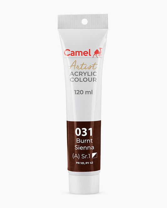 Camel Artist Acrylic Colours - Burnt Sienna (031) 120 ml tube