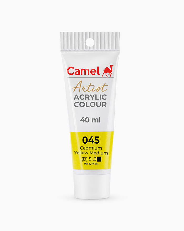 Camel Artist Acrylic Colours - Cadmium Yellow Medium (045) 40 ml tube