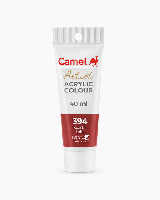 Camel Artist Acrylic Colours - Scarlet Lake (394) 40 ml tube