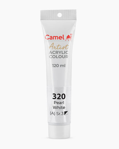 Camel Artist Acrylic Colours - Pearl White (320) 120 ml tube