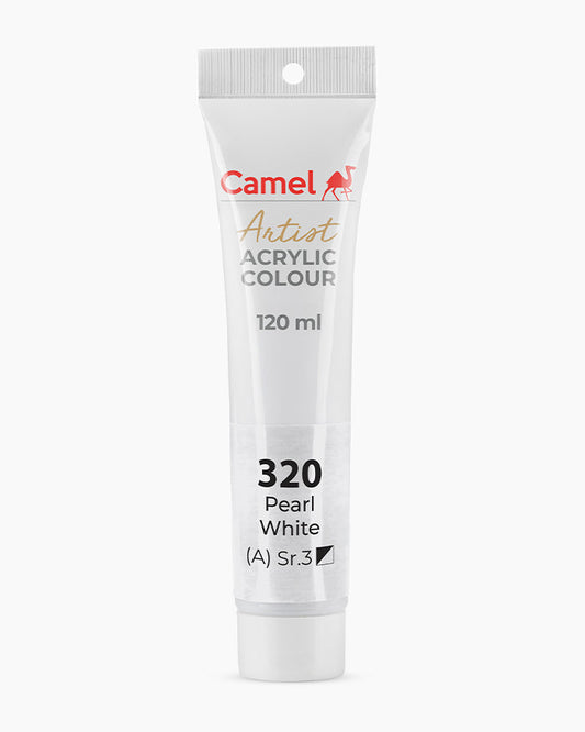Camel Artist Acrylic Colours - Pearl White (320) 120 ml tube