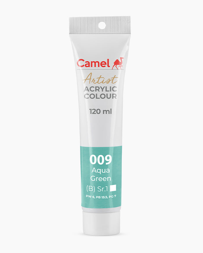 Camel Artist Acrylic Colours - Aqua Green (009) 120 ml tube