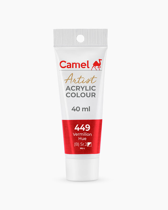 Camel Artist Acrylic Colours - Vermilion Hue (449) 40 ml tube