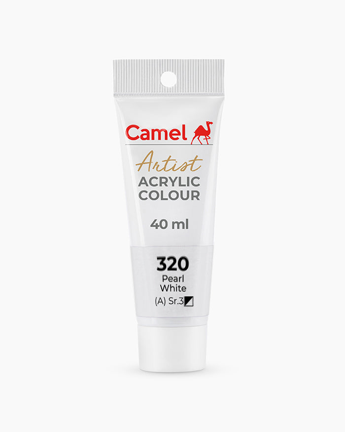 Camel Artist Acrylic Colours - Pearl White (320) 40 ml tube