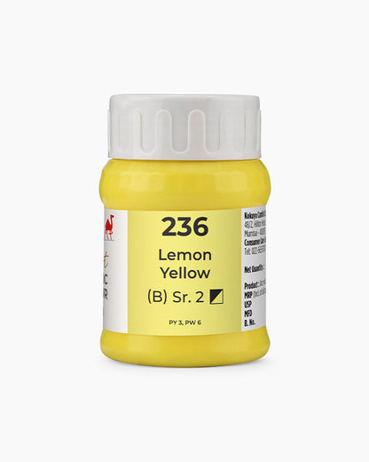 Camel Artist Acrylic Colours - Lemon Yellow (236) 500 ml jar