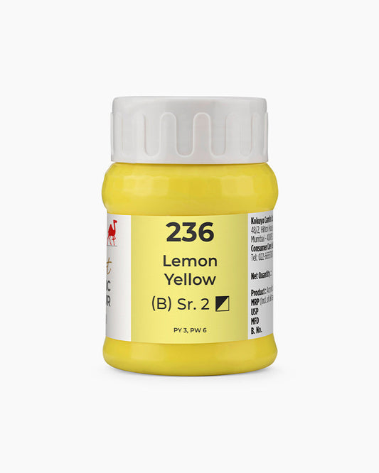 Camel Artist Acrylic Colours - Lemon Yellow (236) 500 ml jar