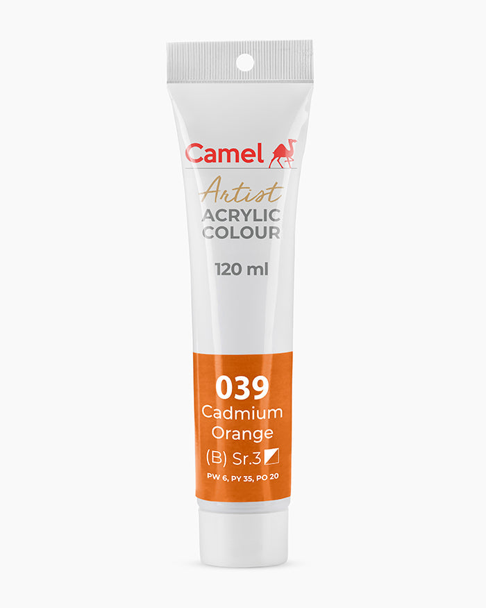 Camel Artist Acrylic Colours - Cadmium Orange (039) 120 ml tube