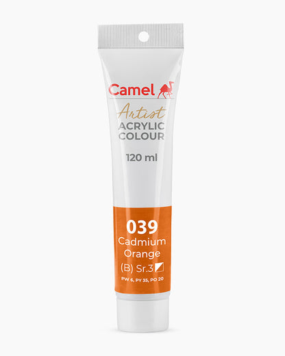 Camel Artist Acrylic Colours - Cadmium Orange (039) 120 ml tube