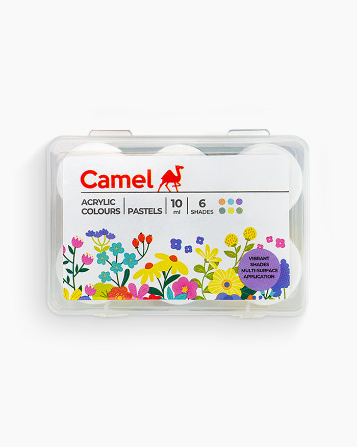 Camel Acrylic Colours - 6 shades in 10 ml, Pastels Range