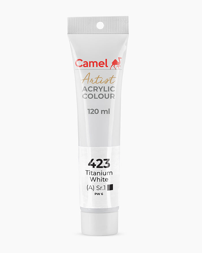 Camel Artist Acrylic Colours - Titanium White (423) 120 ml tube