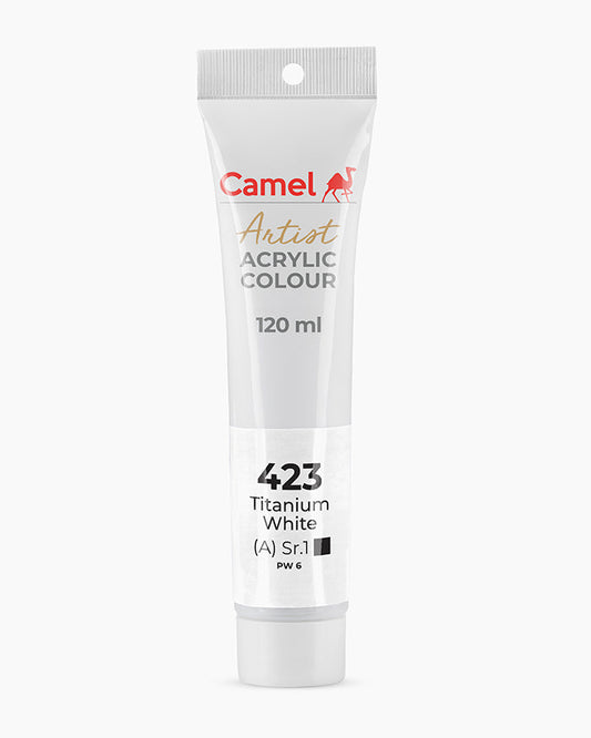 Camel Artist Acrylic Colours - Titanium White (423) 120 ml tube