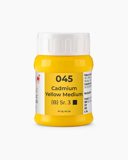Camel Artist Acrylic Colours - Cadmium Yellow Medium (045) 500 ml jar