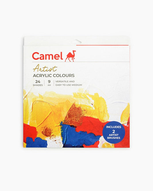 Camel Artist Acrylic Colours - 24 shades in 9 ml, 1 shade in 20 ml