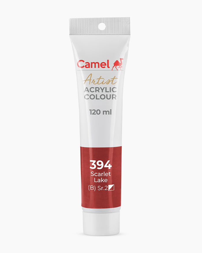 Camel Artist Acrylic Colours - Scarlet Lake (394) 120 ml tube