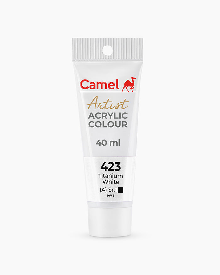 Camel Artist Acrylic Colours - Titanium White (423) 40 ml tube