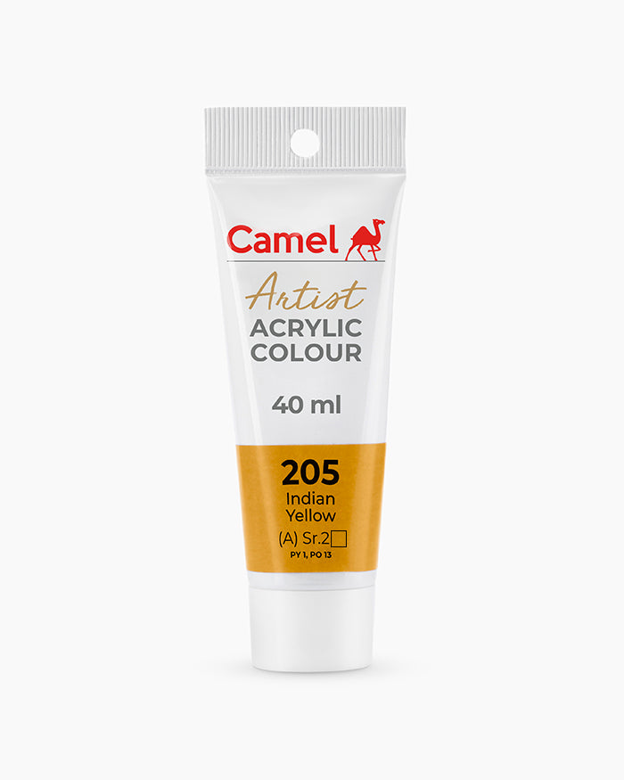 Camel Artist Acrylic Colours - Indian Yellow (205) 40 ml tube