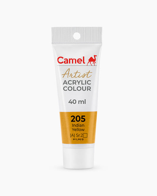 Camel Artist Acrylic Colours - Indian Yellow (205) 40 ml tube