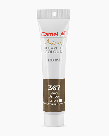 Camel Artist Acrylic Colours - Raw Umber (367) 120 ml tube