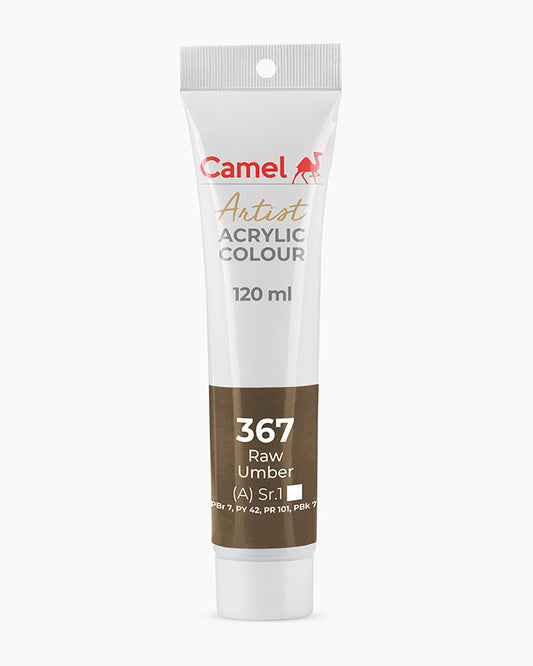 Camel Artist Acrylic Colours - Raw Umber (367) 120 ml tube