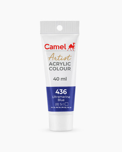 Camel Artist Acrylic Colours - Ultramarine Blue (436) 40 ml tube