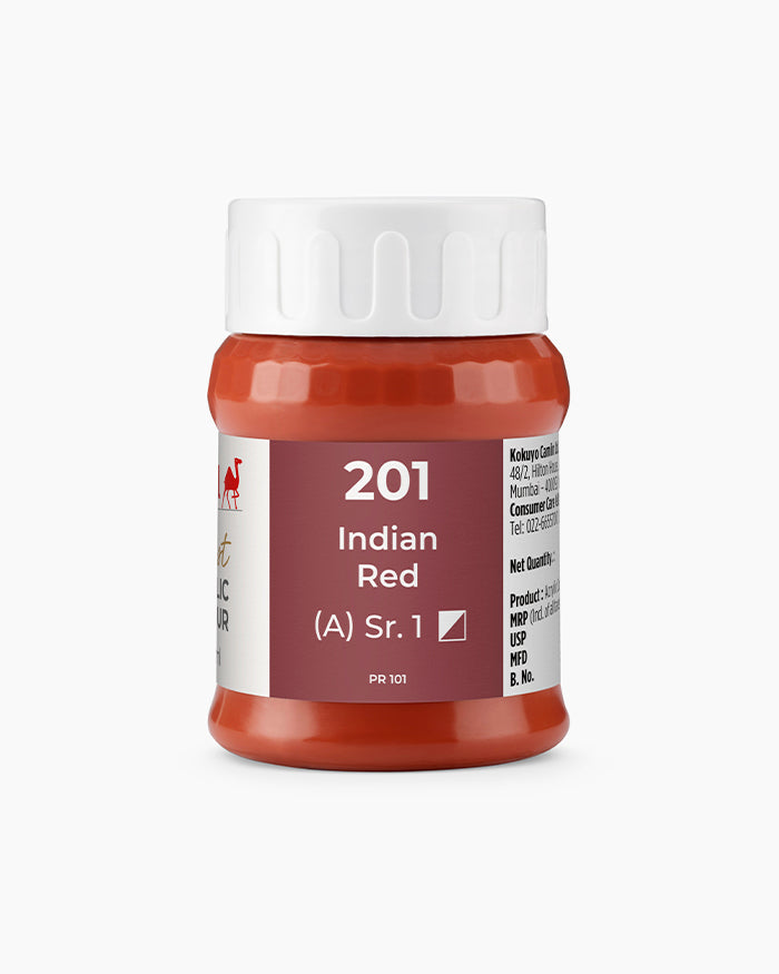 Camel Artist Acrylic Colours - Indian Red (201) 500 ml jar