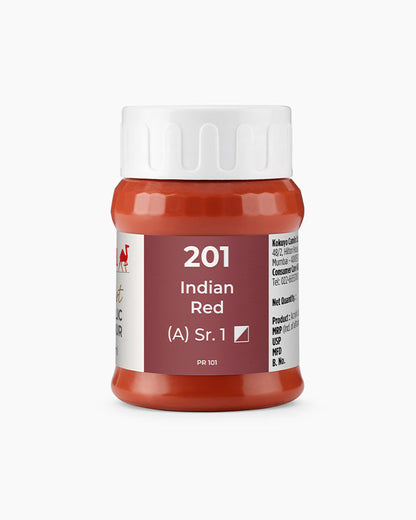Camel Artist Acrylic Colours - Indian Red (201) 500 ml jar