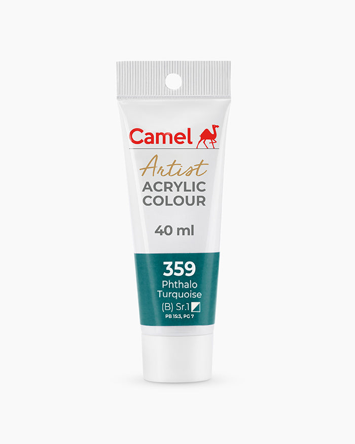 Camel Artist Acrylic Colours - Phthalo Turquoise (359) 40 ml tube
