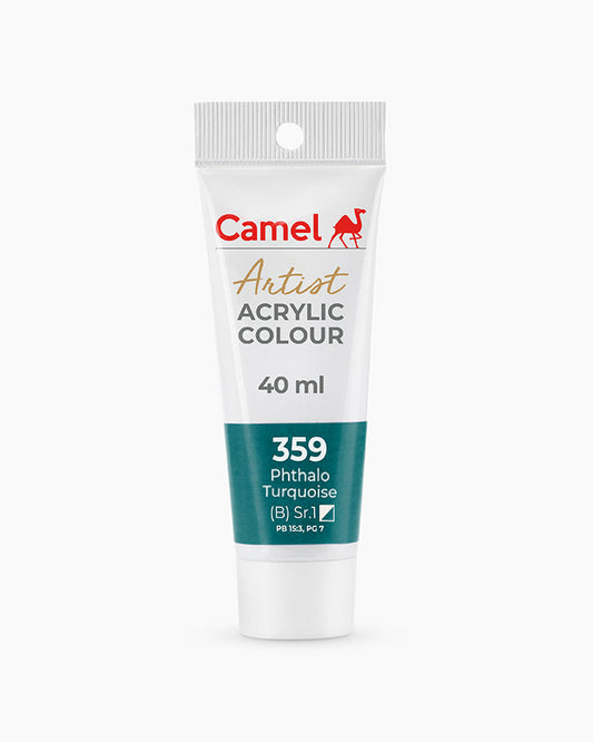 Camel Artist Acrylic Colours - Phthalo Turquoise (359) 40 ml tube