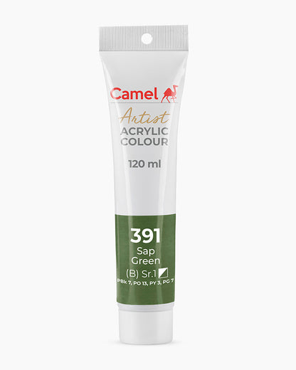 Camel Artist Acrylic Colours - Sap Green (391) 120 ml tube