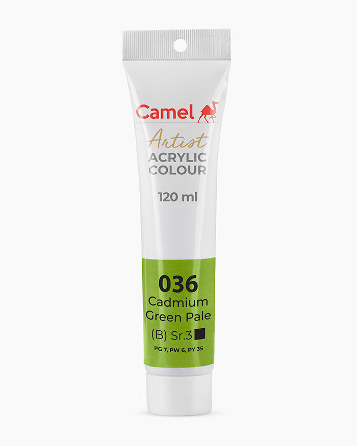Camel Artist Acrylic Colours - Cadmium Green Pale (036) 120 ml tube
