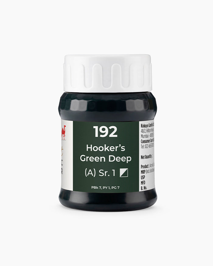 Camel Artist Acrylic Colours - Hooker`s Green Deep (192) 500 ml jar