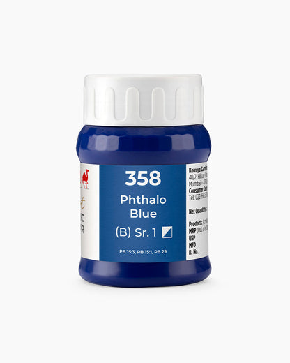 Camel Artist Acrylic Colours - Phthalo Blue (358) 500 ml jar