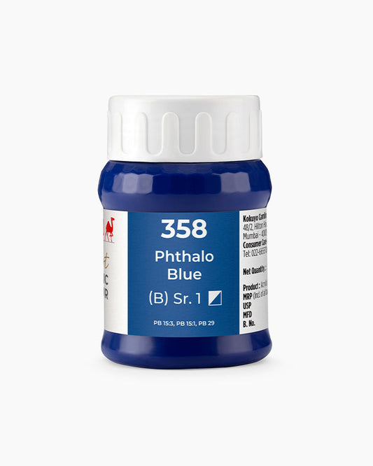 Camel Artist Acrylic Colours - Phthalo Blue (358) 500 ml jar