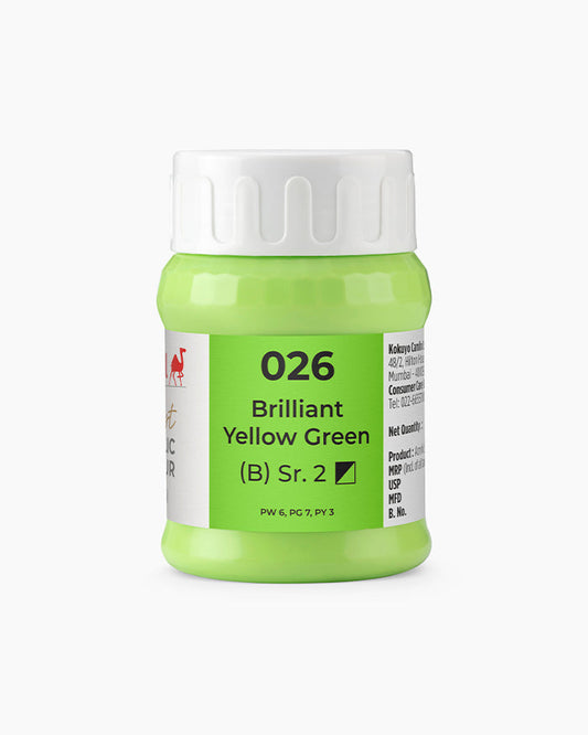 Camel Artist Acrylic Colours - Brilliant Yellow Green (026) 500 ml jar