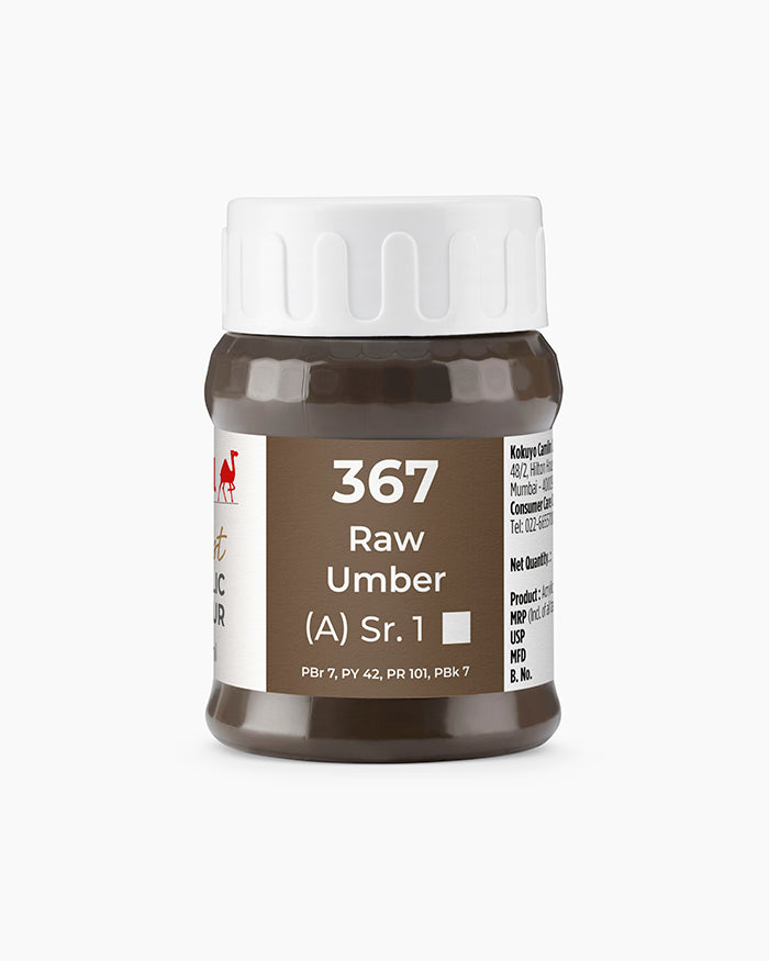 Camel Artist Acrylic Colours - Raw Umber (367) 500 ml jar