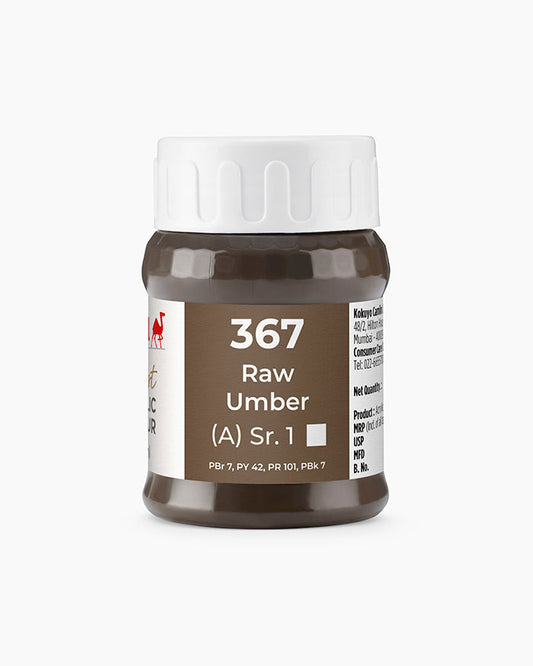 Camel Artist Acrylic Colours - Raw Umber (367) 500 ml jar