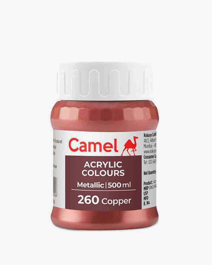 Camel Acrylic Colours - Metallic - 500 ml Bottle