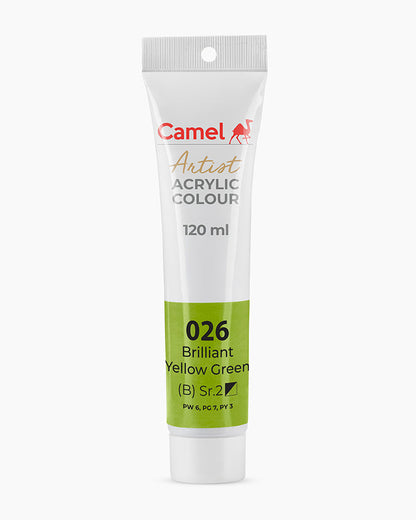 Camel Artist Acrylic Colours - Brilliant Yellow Green (026) 120 ml tube