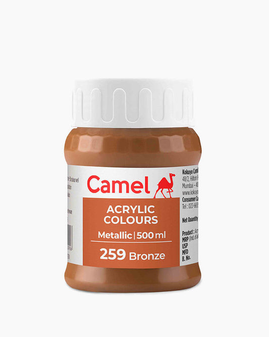 Camel Acrylic Colours - Metallic - 500 ml Bottle