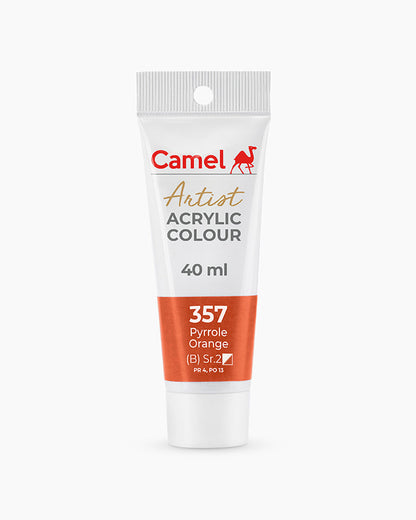 Camel Artist Acrylic Colours - Pyrrole Orange (357) 40 ml tube