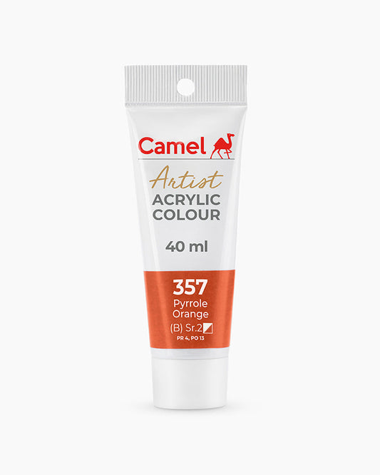 Camel Artist Acrylic Colours - Pyrrole Orange (357) 40 ml tube