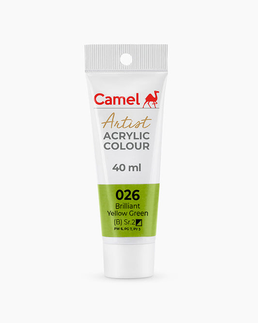 Camel Artist Acrylic Colours - Brilliant Yellow Green (026) 40 ml tube