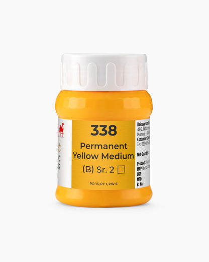 Camel Artist Acrylic Colours - Permanent Yellow Medium (338) 500 ml jar