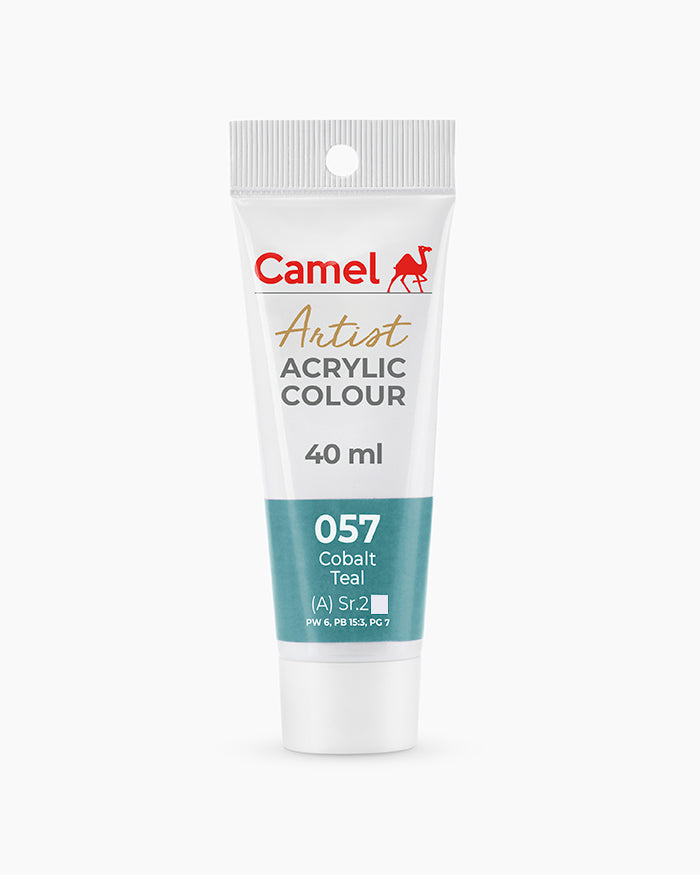 Camel Artist Acrylic Colours - Cobalt Teal (057) 40 ml tube