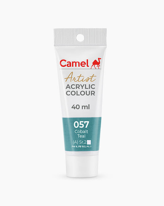 Camel Artist Acrylic Colours - Cobalt Teal (057) 40 ml tube