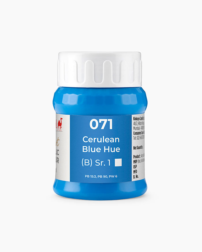 Camel Artist Acrylic Colours - Cerulean Blue Hue (071) 500 ml jar